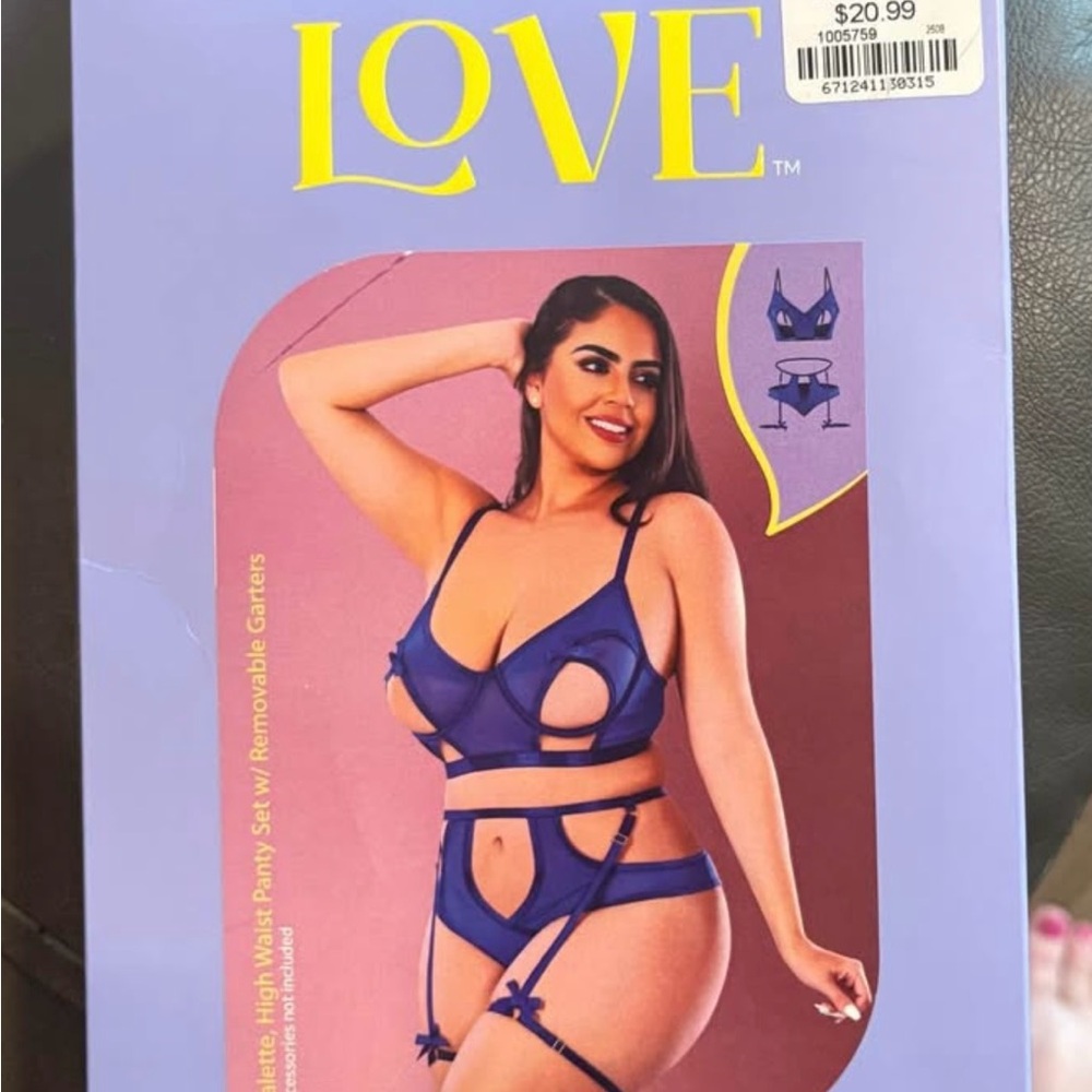 Love Women's Bold Blue Bra Set